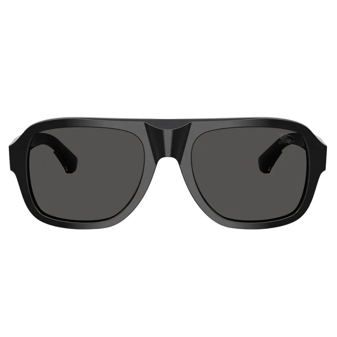 Front view of Burberry BE4478 420687 featuring a bold square royal blue acetate frame and grey lenses - Gadgets Online NZ