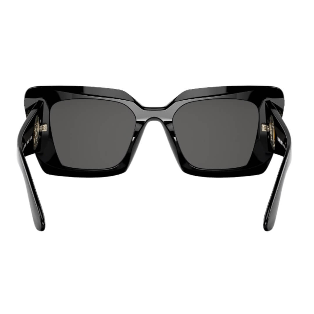 Burberry Daisy BE4344 300187 Women’s Sunglasses - Black Square Frame, Dark Grey Lenses
