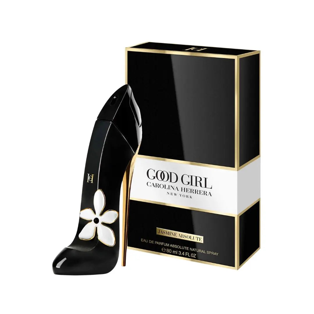 Carolina Herrera Good Girl Jasmine Absolute EDP 80ml for Women perfume bottle and packaging.