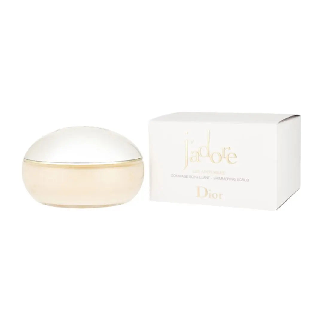Christian Dior J'adore Sparkling Body Gel Jar 100ml skincare product with packaging on a white background