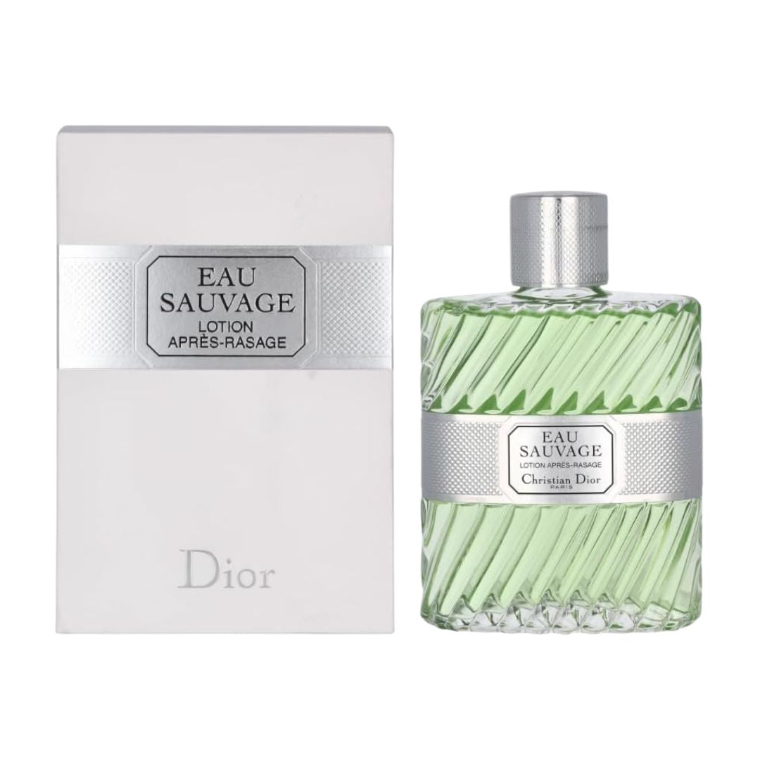 Christian Dior Eau Sauvage After-shave Lotion 200ml, a classic, elegant bottle, suggesting a high-quality, refreshing men's grooming product.