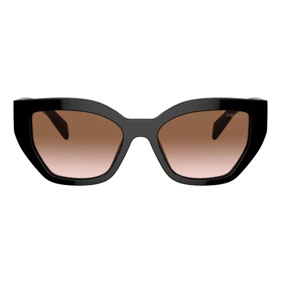 Close Up of Prada PR A09S 1AB0A6 Sunglasses - Black Frame Detail