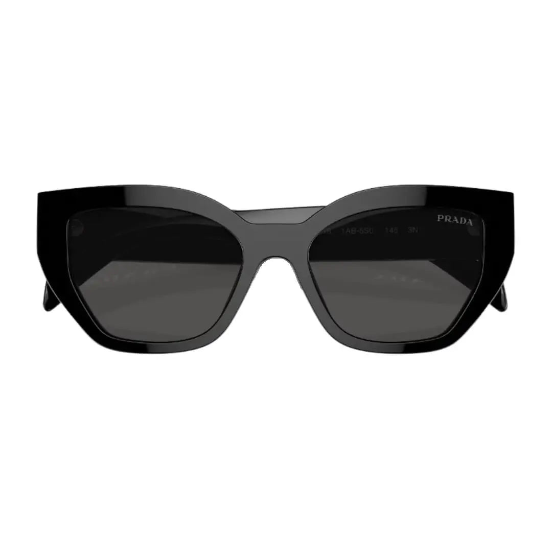 Close Up of Prada PR A09S 1AB5S0 Sunglasses - Black Frame Detail
