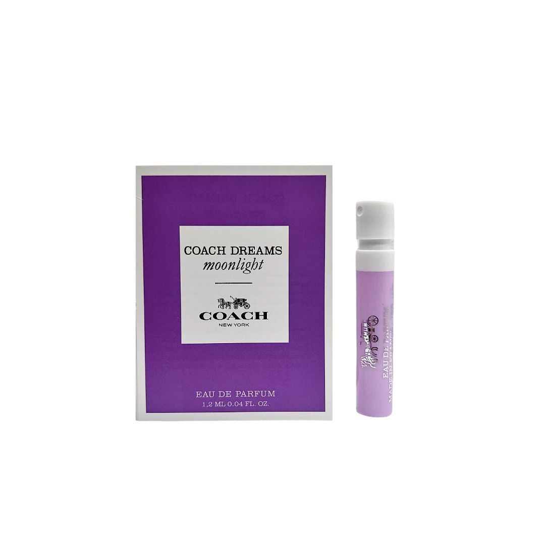 Coach Dreams Moonlight Eau de Parfum 1.2ml packaging on a white background