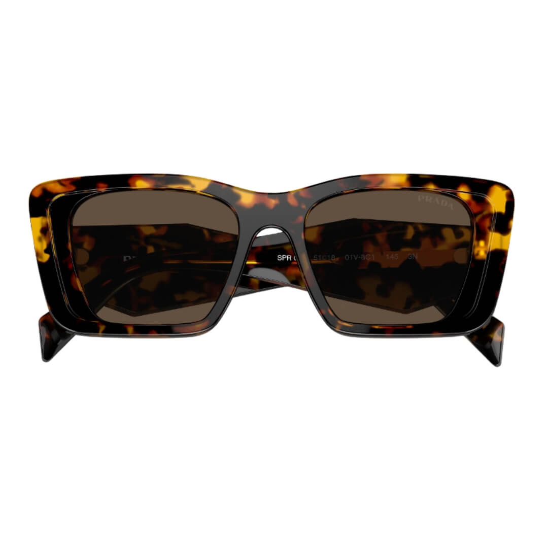 Prada PR 08YS Sunglasses - Close-Up of Dark Brown Lenses in NZ