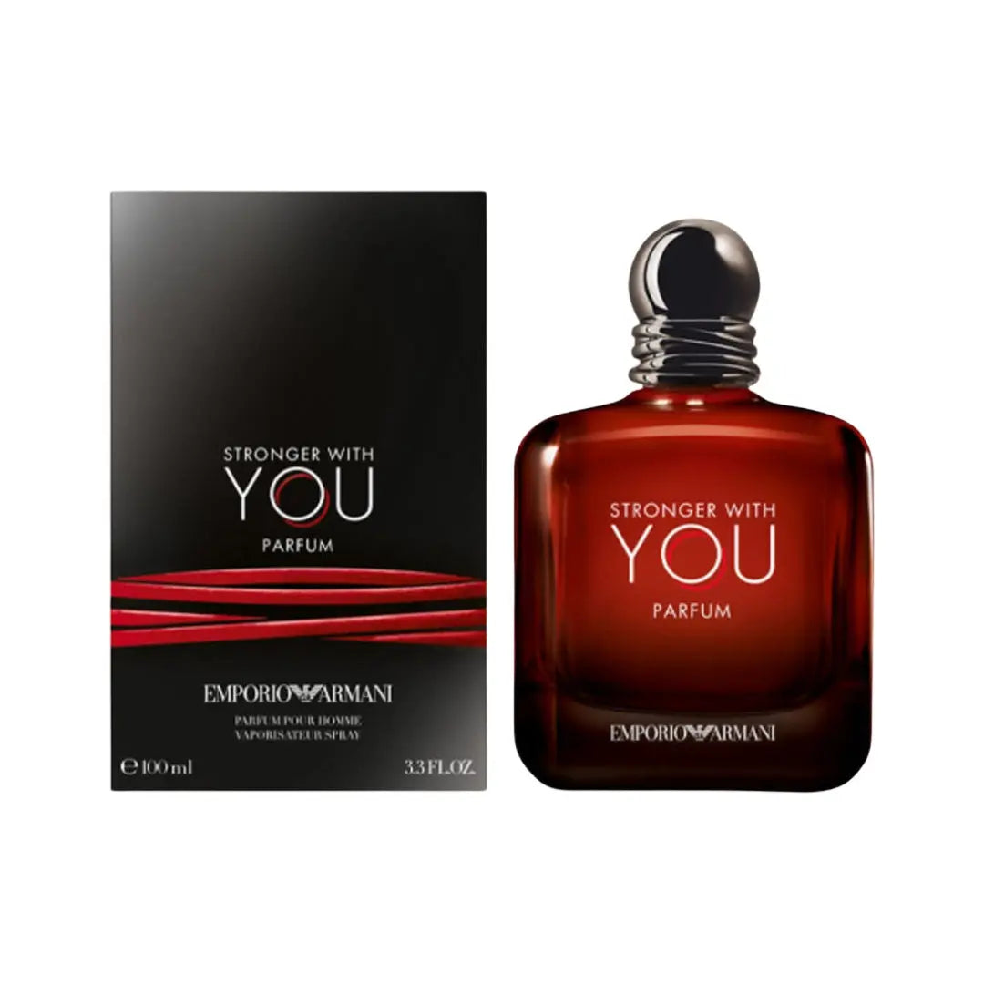 Emporio Armani Stronger With You Parfum 100ml perfume bottle and box