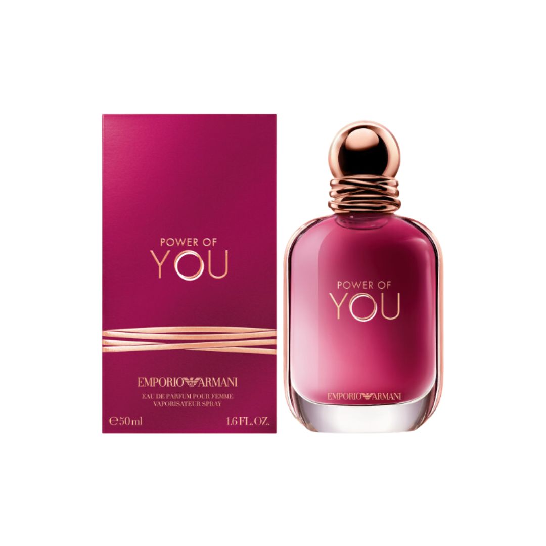 Emporio Armani 'Power of You' 50ml perfume bottle and packaging on a white background - Gadgets Online NZ Ltd