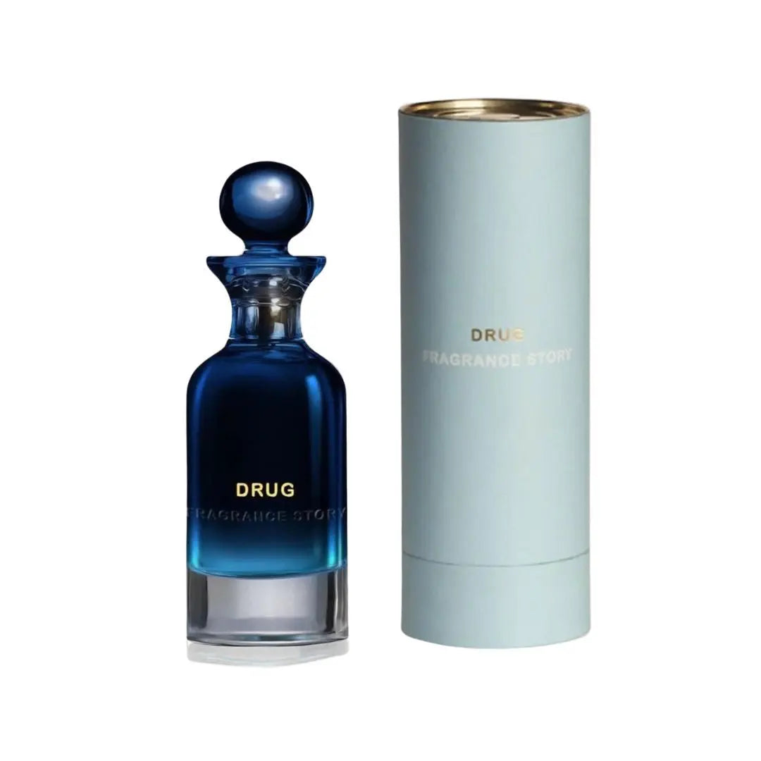 Fragrance Story Drug EDP 100ml bottle and box NZ