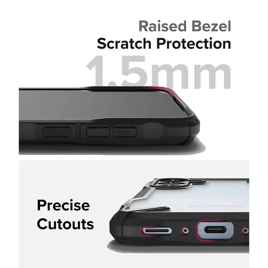 Precise cutouts design with raised bezel protect from scratch and marks