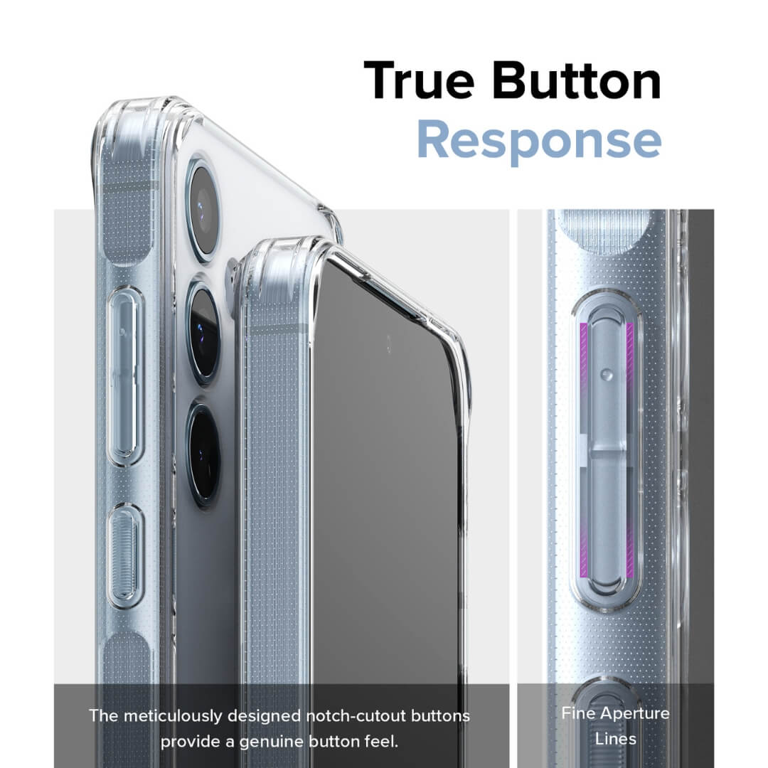 Precise cutout and true button response with Ringke Case for Galaxy A35