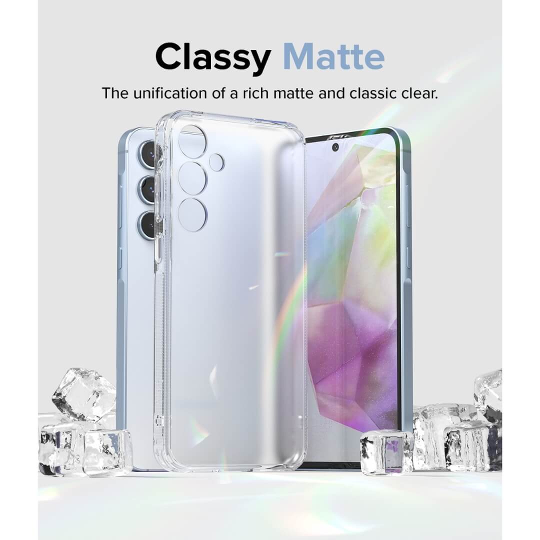 Unique and classic clear rich matte case for Galaxy A35