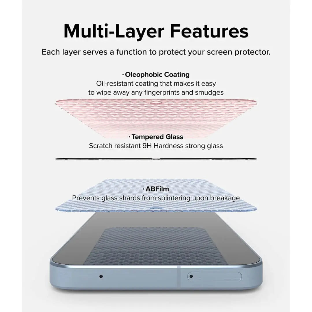 Samsung Galaxy A35 Screen Protector Easy Slide Tempered Glass 2 Pack Ringke