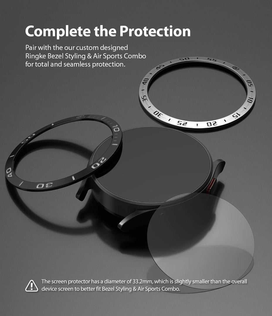 Experience full protection with the Ringke Bezel and Air Sport Combo Protector, ensuring comprehensive coverage for your device.