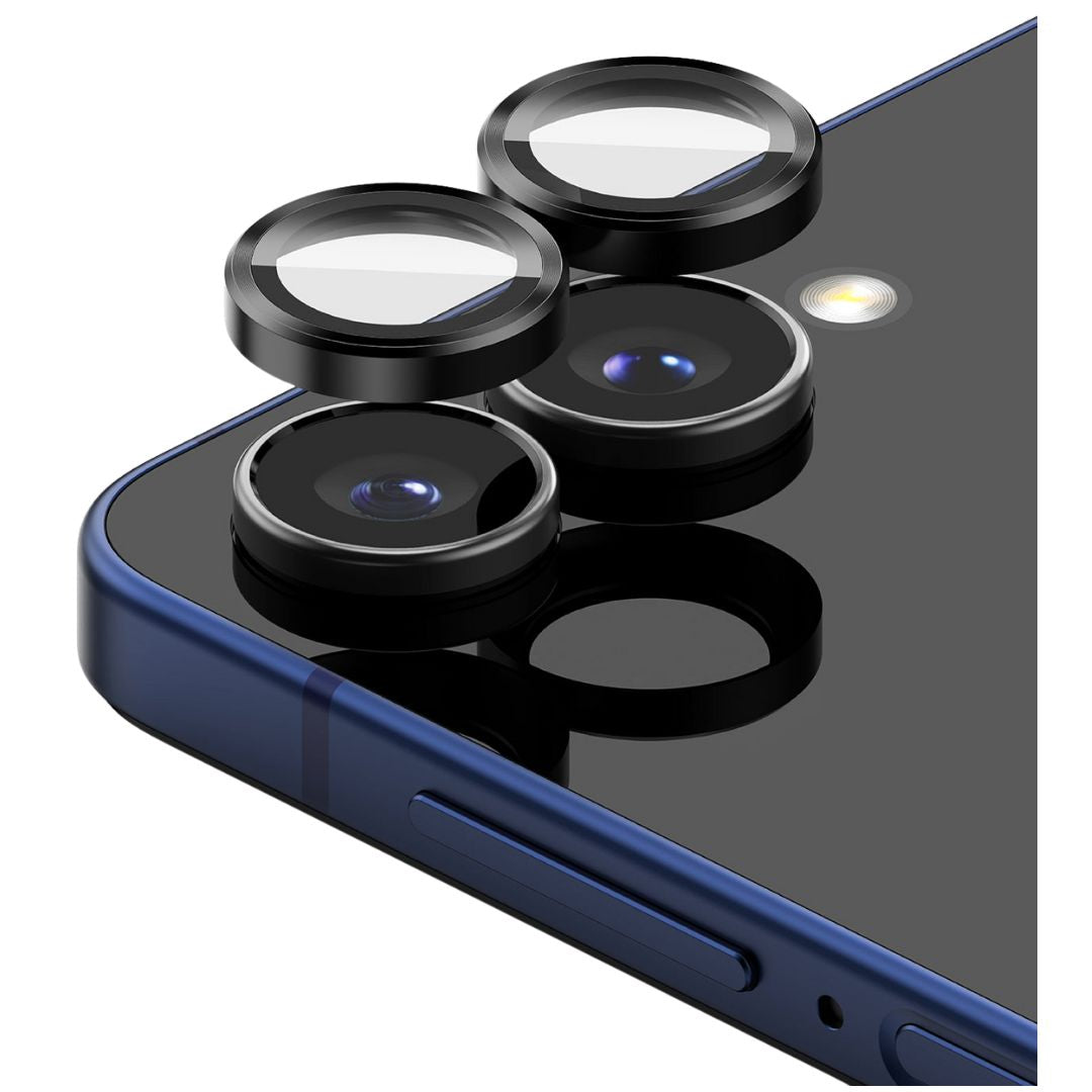 Ringke Camera Lens Frame Glass 2-pack for Samsung Galaxy Z Flip 7 with aluminum frames.