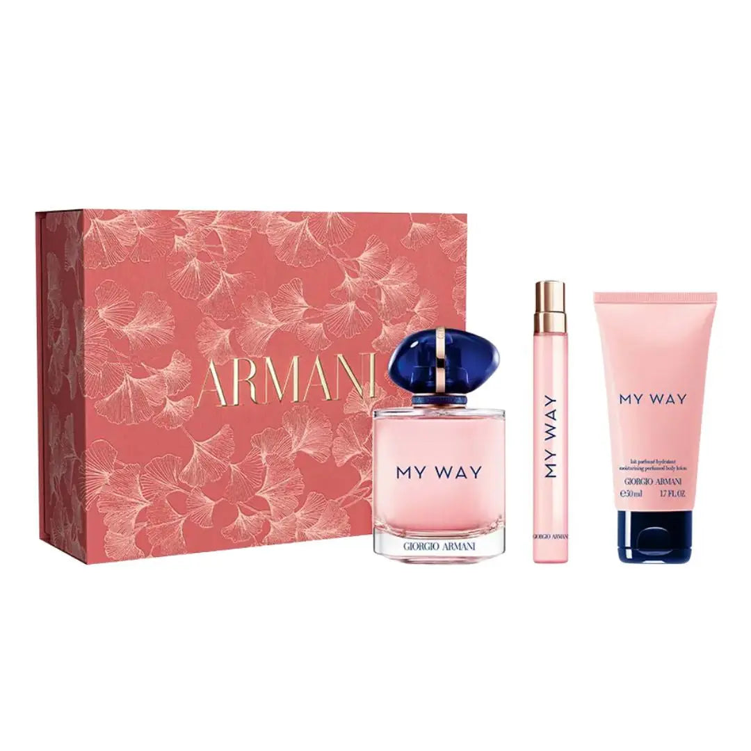 Giorgio Armani My Way EDP 90ml Gift Set contents and gift packaging