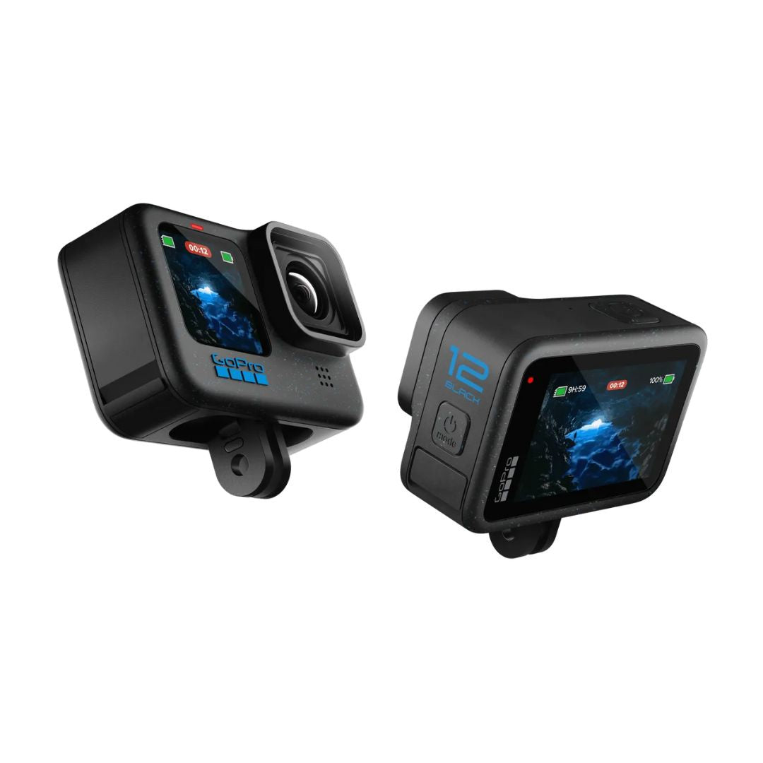 GoPro HERO12 Black action camera, with HDR video and HyperSmooth 6.0 stabilization.