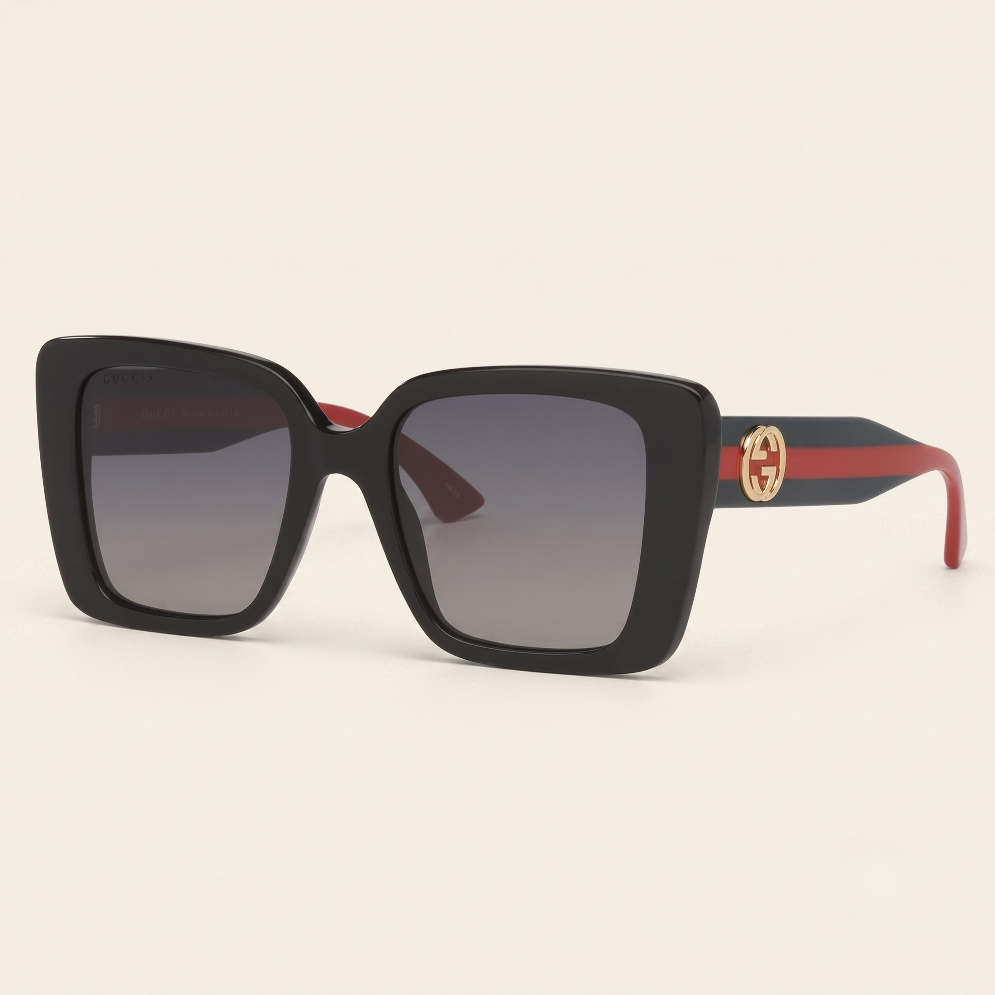 Gucci GG1861S 005 butterfly sunglasses in gold metal with solid pink lenses and Interlocking G logo - Gadgets Online NZ