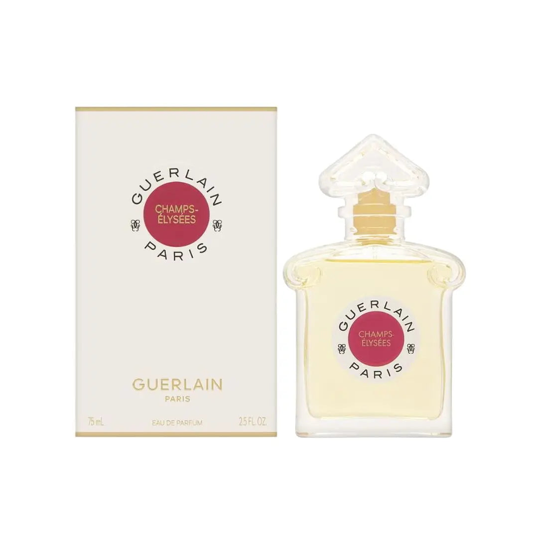 Guerlain Champs Elysees 75ml EDP, an elegant, clear bottle, suggesting a vibrant, floral, and luminous fragrance for women in NZ