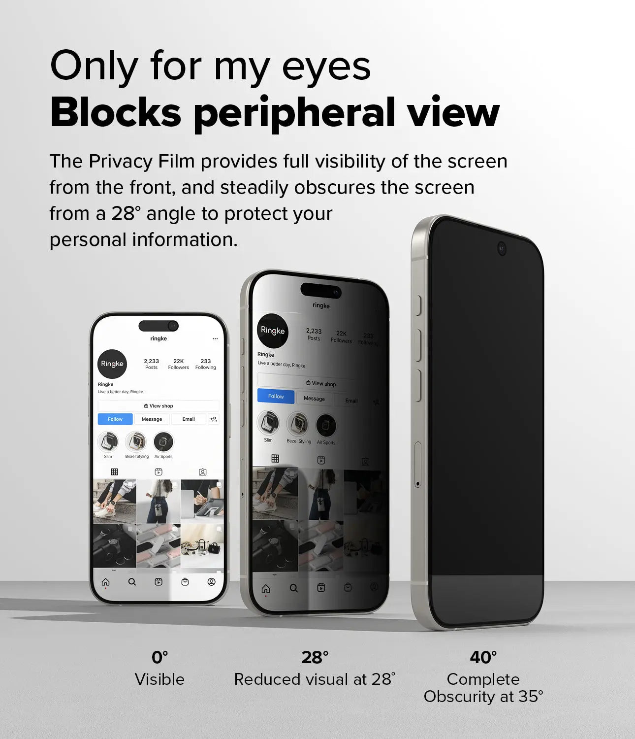 Ringke iPhone 16 Pro Easy Slide Privacy Glass 2 Pack at Gadgets Online