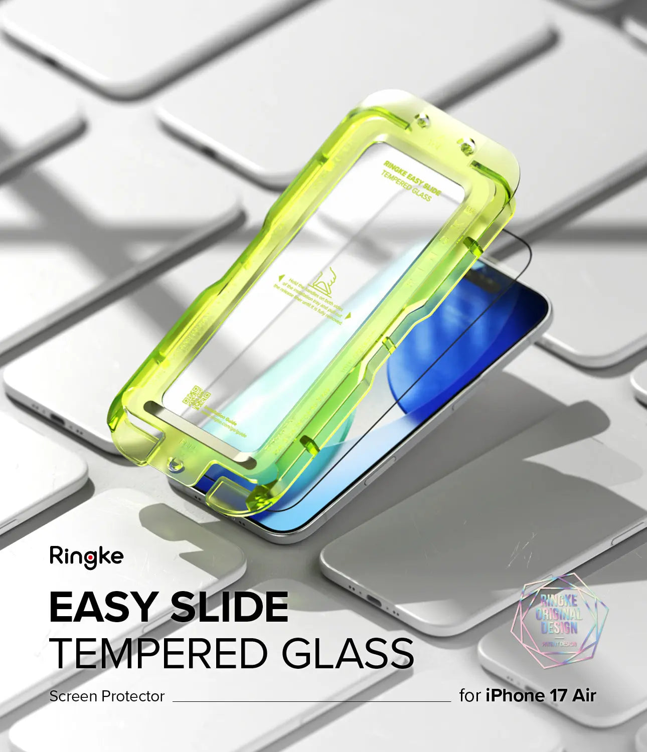 Custom-fit easy installation tool included with the Ringke screen protector.