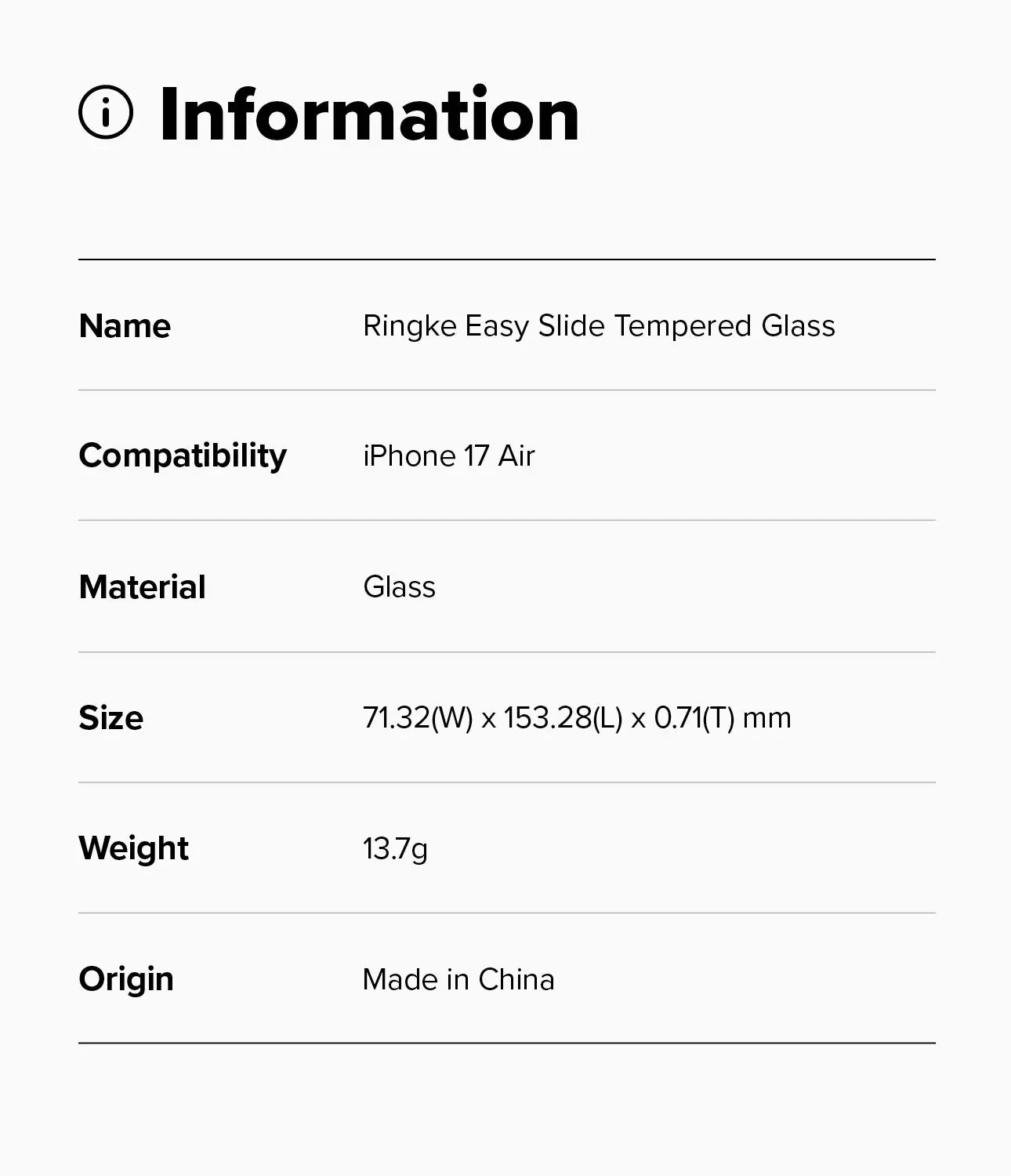 iPhone 17 Air Easy Slide Tempered Glass 2 Pack by Ringke Ringke