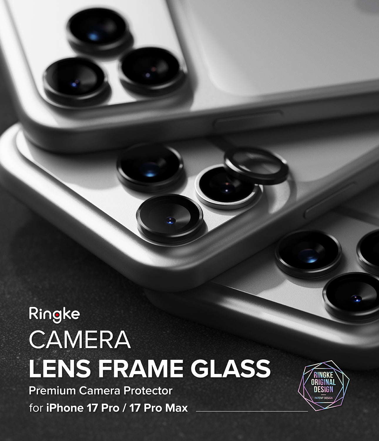 iPhone 17 Pro / Pro Max Camera Lens Frame Glass 2 Pack by Ringke