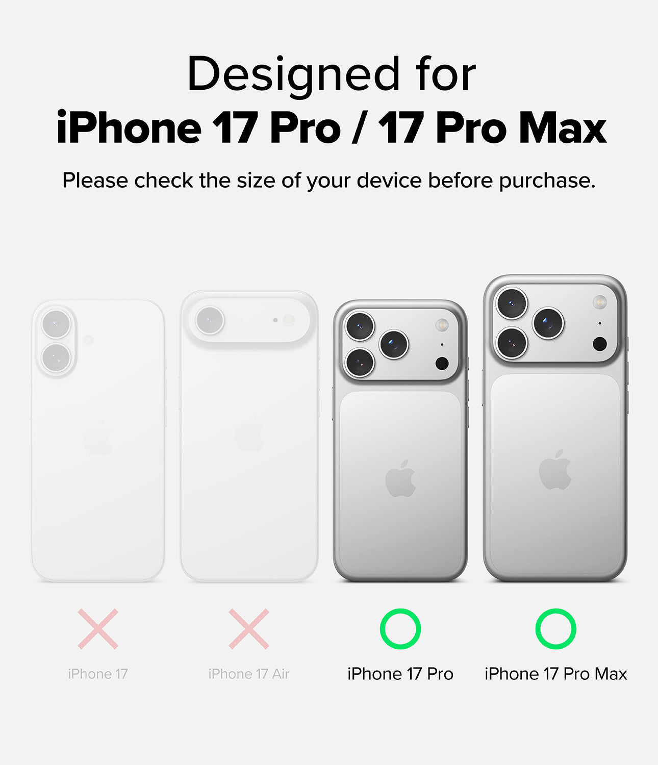 iPhone 17 Pro / Pro Max Camera Lens Frame Glass 2 Pack by Ringke