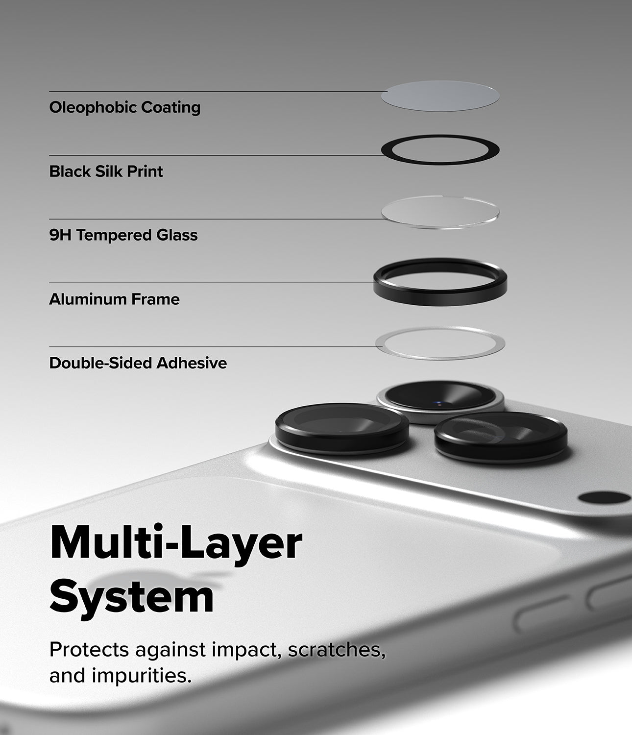 iPhone 17 Pro / Pro Max Camera Lens Frame Glass 2 Pack by Ringke