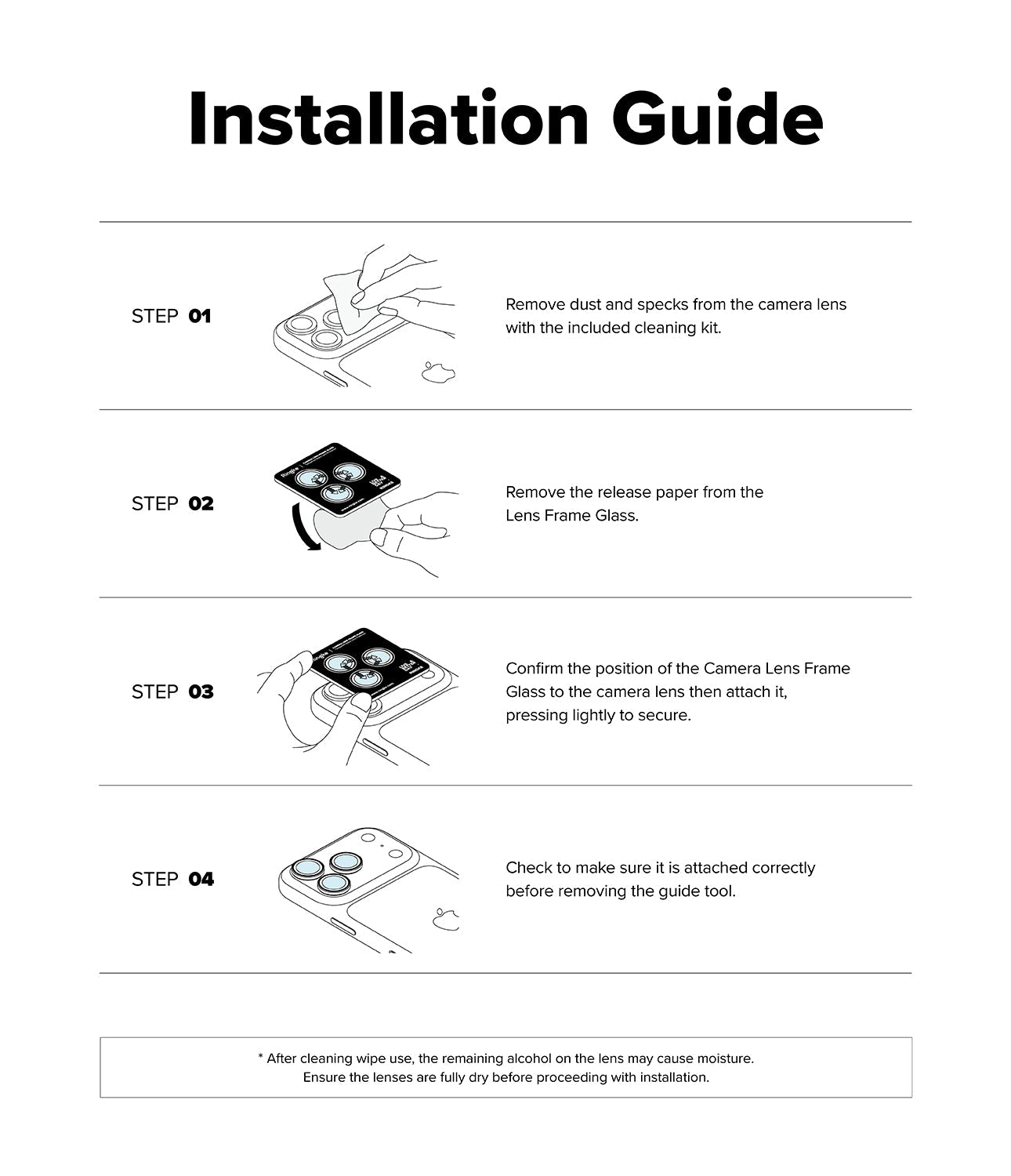iPhone 17 Pro / Pro Max Camera Lens Frame Glass 2 Pack by Ringke