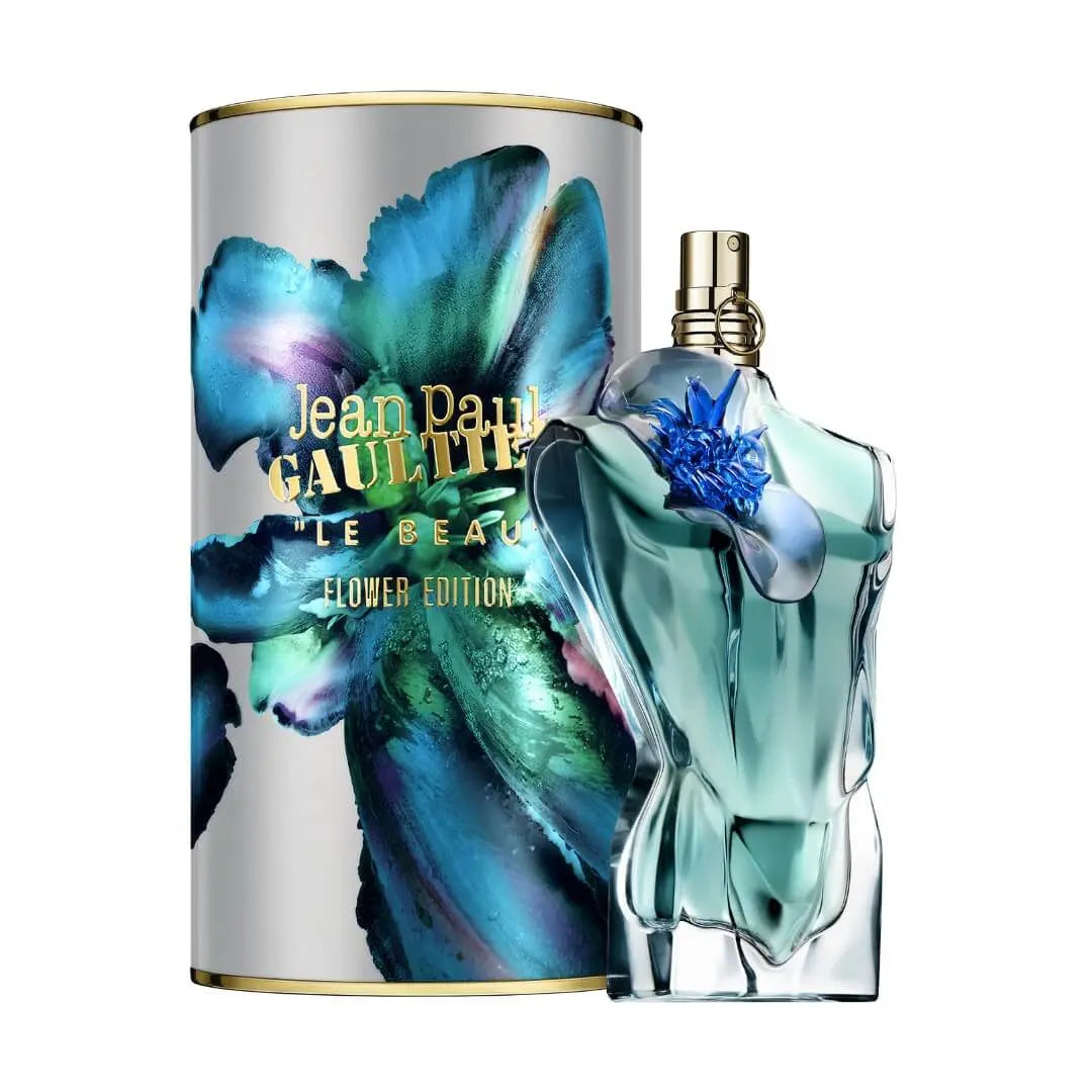 Jean Paul Gaultier Le Beau Flower Edition EDP 125ml men's perfume bottle and packaging