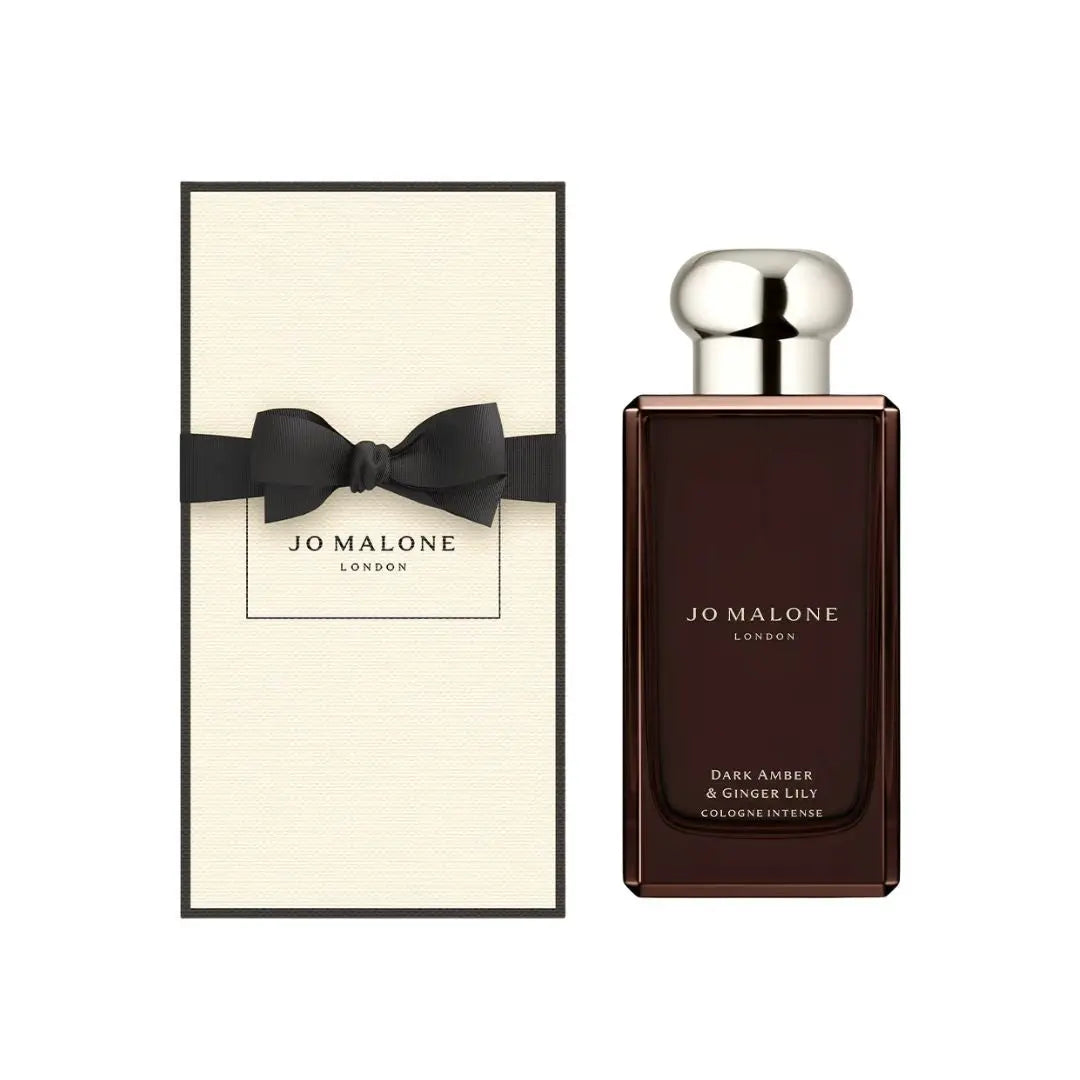 Jo Malone London Dark Amber & Ginger Lily Cologne Intense 100ml bottle and box