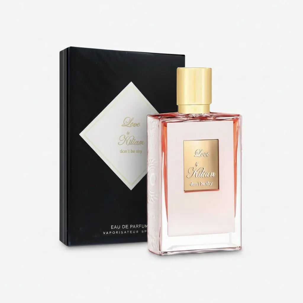 Kilian Love Don't Be Shy EDP 100ml
perfume bottle with black box on a white background