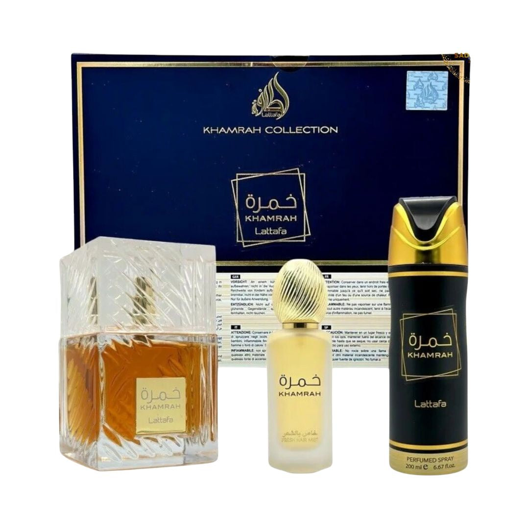 Lattafa Khamrah 100ML EDP 3Pc Gift Set in NZ
