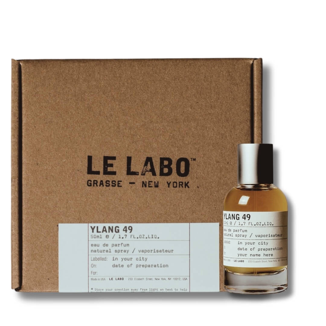 Le Labo Ylang 49 EDP 50ml – chypre floral fragrance with ylang-ylang, gardenia, patchouli, and vetiver.