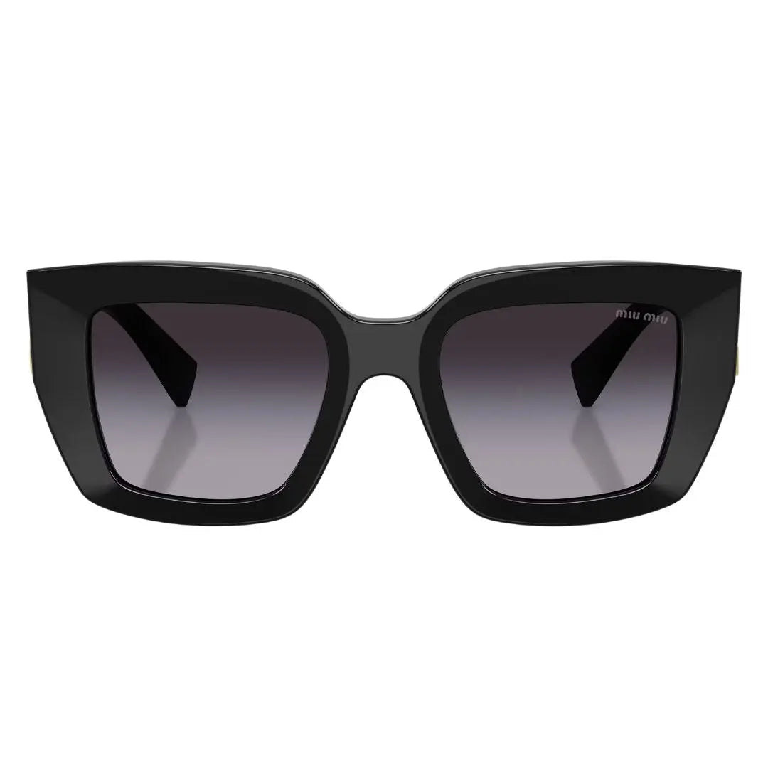 Front view of Miu Miu MU B05S 16K90A featuring an oversized square black acetate frame - Gadgets Online NZ