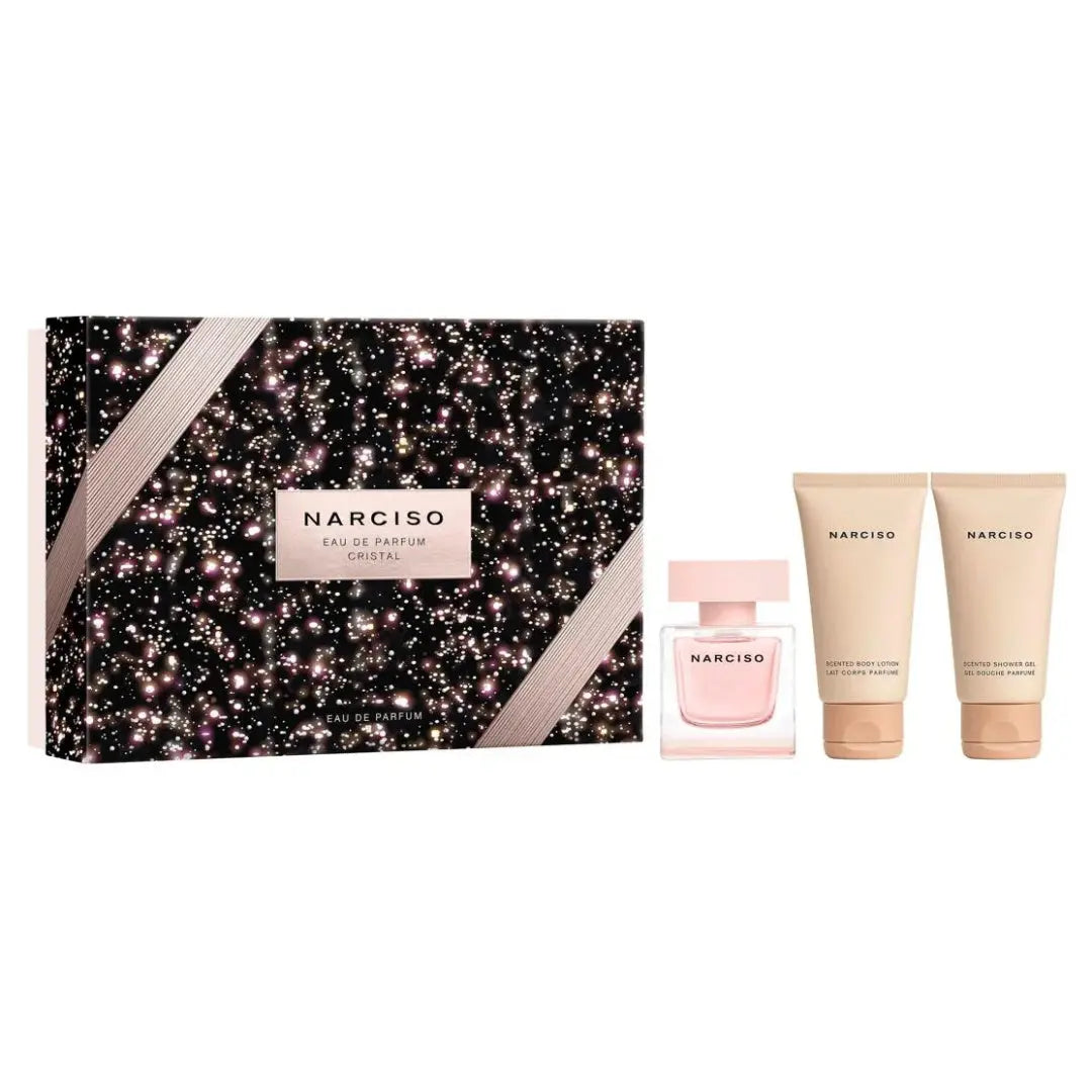 Narciso Rodriguez Cristal EDP 50ml, 50ml shower gel and 50ml body lotion gift set