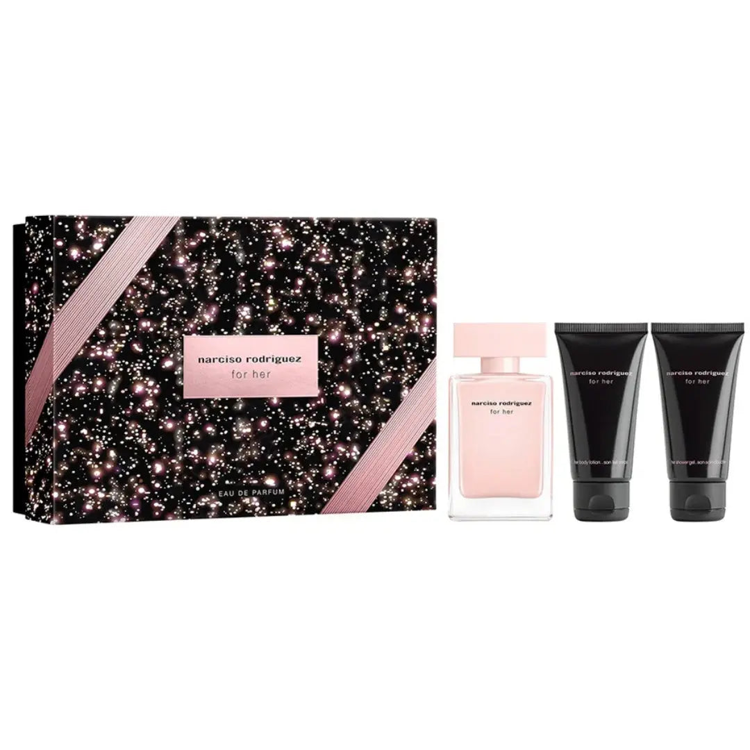 Narciso Rodriguez For Her EDP 50ml, body lotion and shower gel gift set
