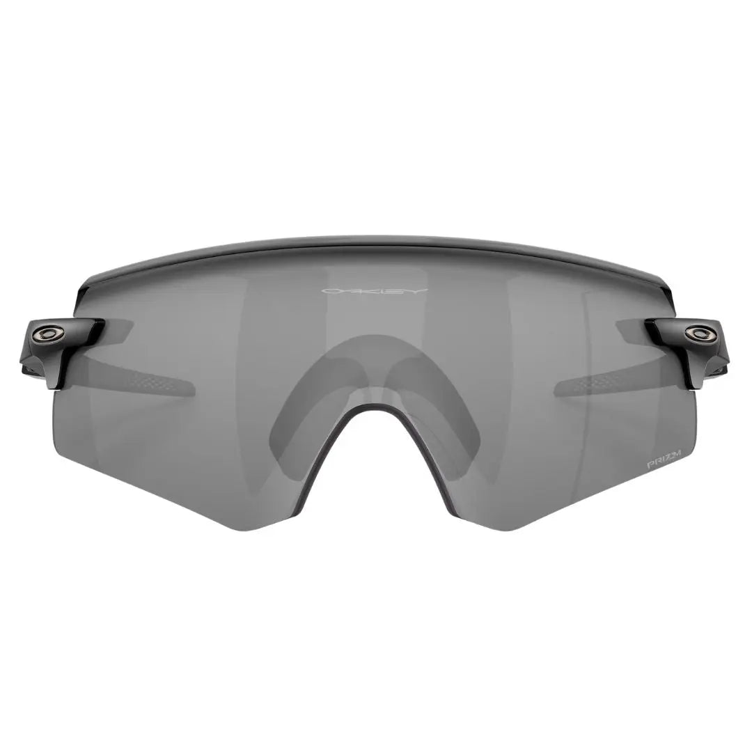 Front view of Oakley Encoder OO9471 947103 featuring a matte black rimless wrap shield lens - Gadgets Online NZ