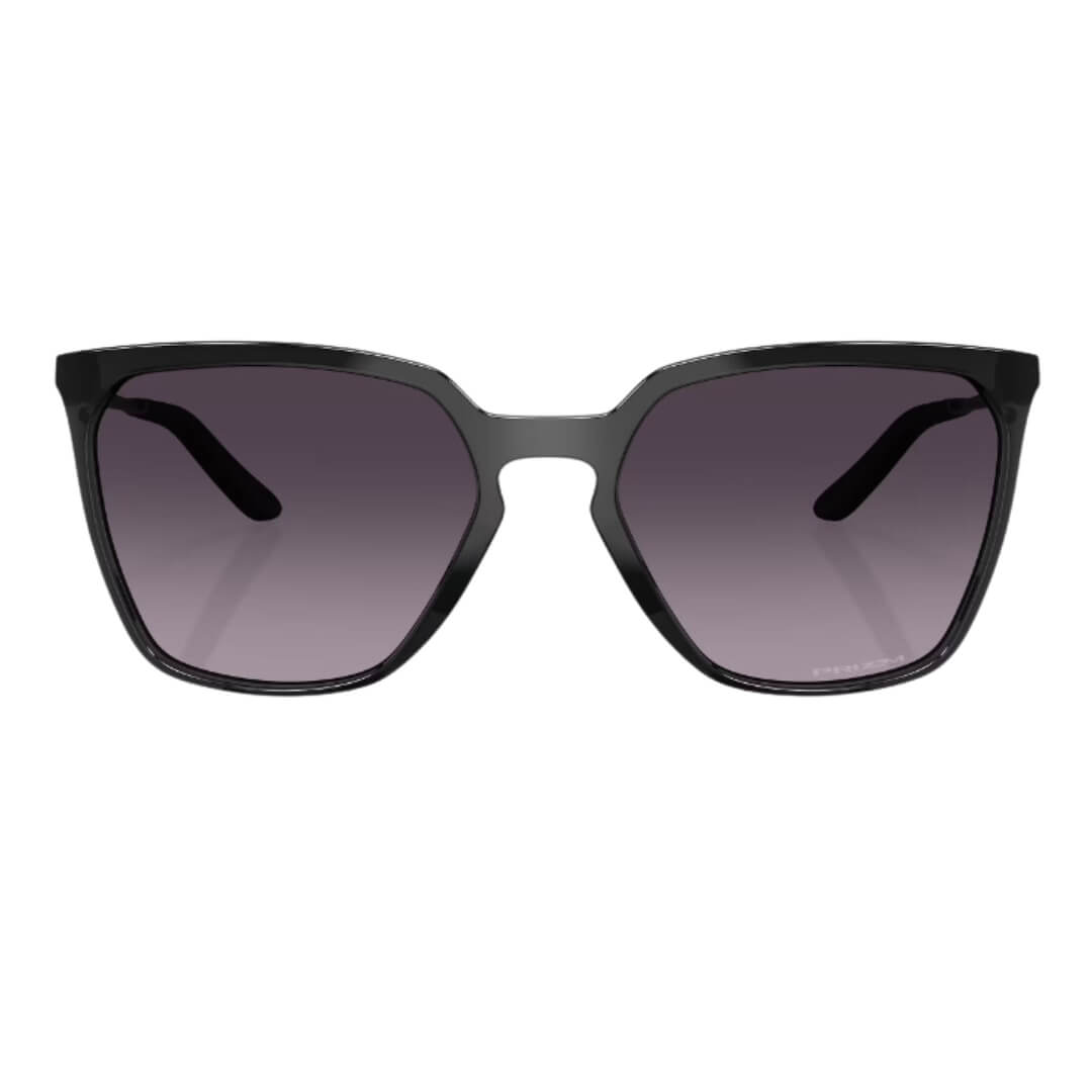 Front view of Oakley Sielo SQ OO9480 sunglasses in polished black ink with Prizm Grey Gradient lenses