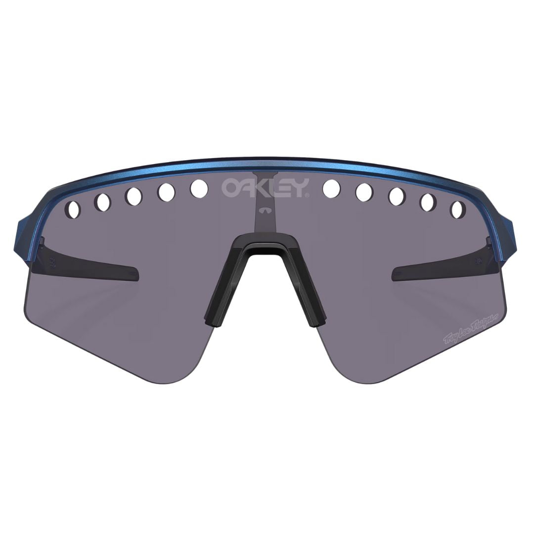 Front view of Oakley Sutro Lite Sweep TLD featuring a matte navy frame and vented shield lens - Gadgets Online NZ