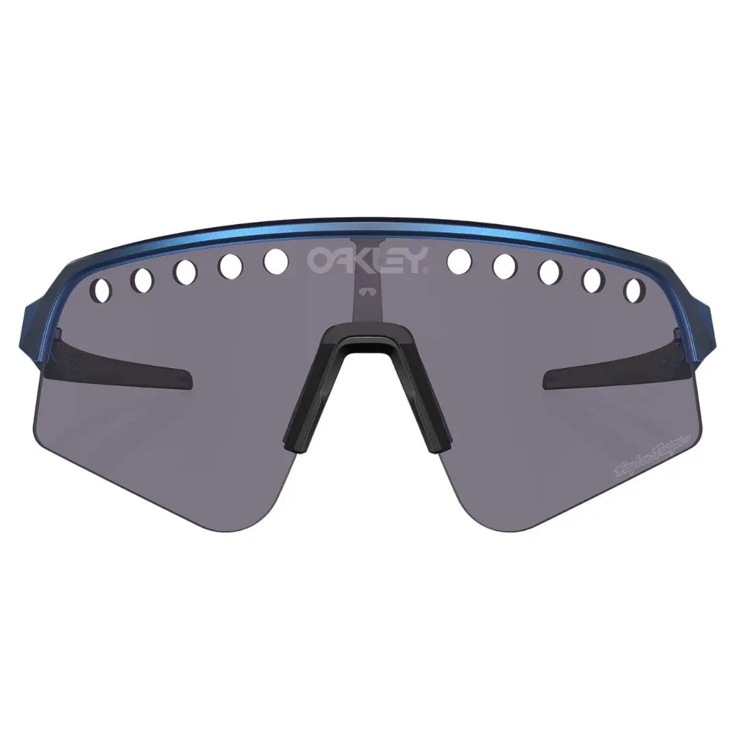 Front view of Oakley Sutro Lite Sweep TLD featuring a matte navy frame and vented shield lens - Gadgets Online NZ