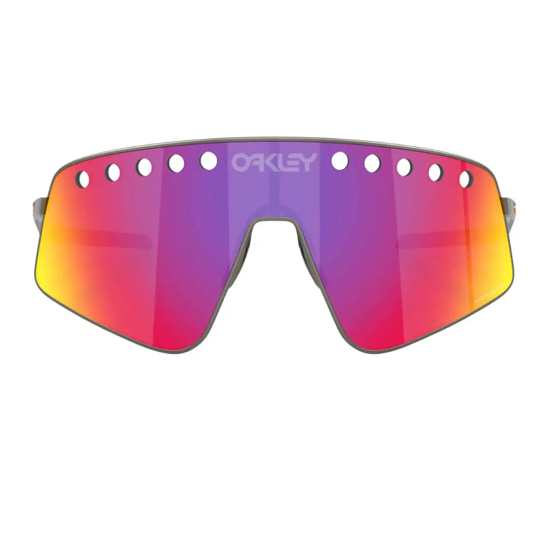 Oakley Sutro Ti Sweep OO6025 602503 Matte Gunmetal Prizm Road Sunglasses - Front View