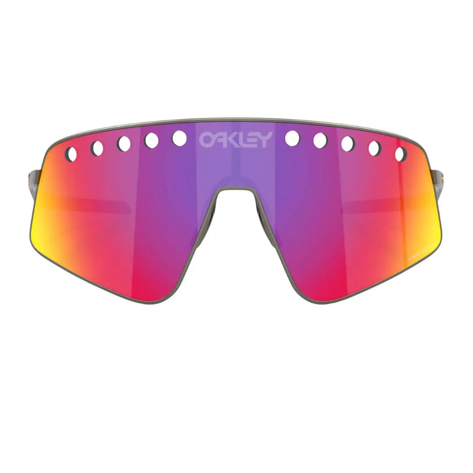 Oakley Sutro Ti Sweep OO6025 602503 Matte Gunmetal Prizm Road Sunglasses - Front View
