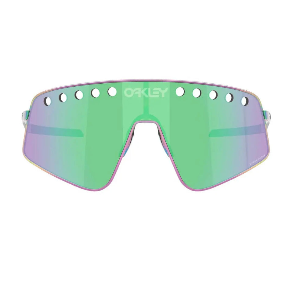 Oakley Sutro Ti Sweep OO6025-0538 Polished Oil Slick Prizm Road Jade Sunglasses - Front View