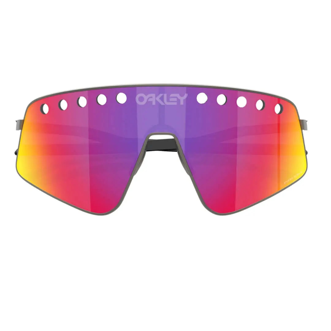 "Oakley Sutro Ti Sweep Sunglasses - Top View of Vented Frame and Prizm Lenses