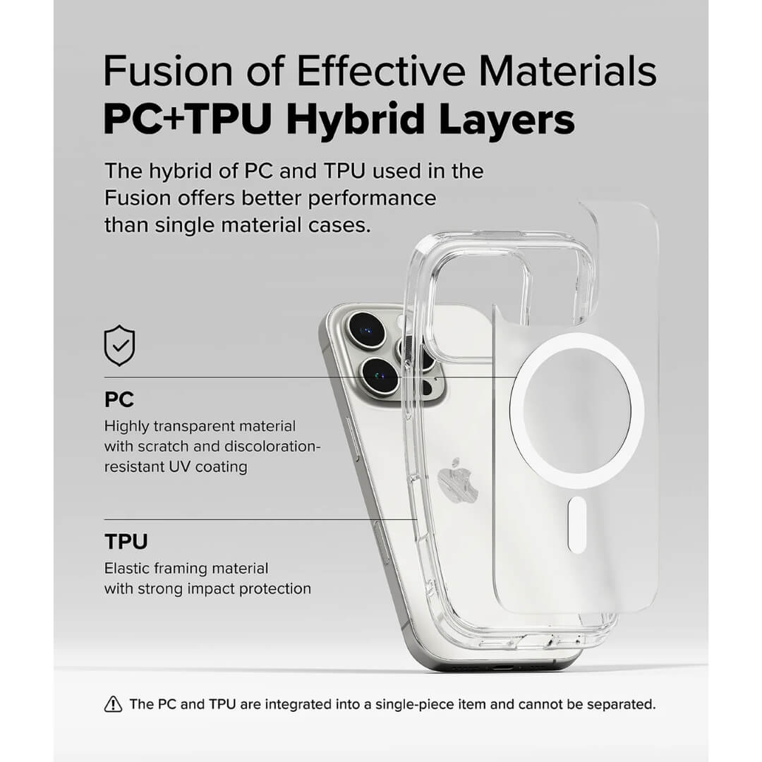 PC + TPU material is used to designed iPhone 16 Pro Magsafe case