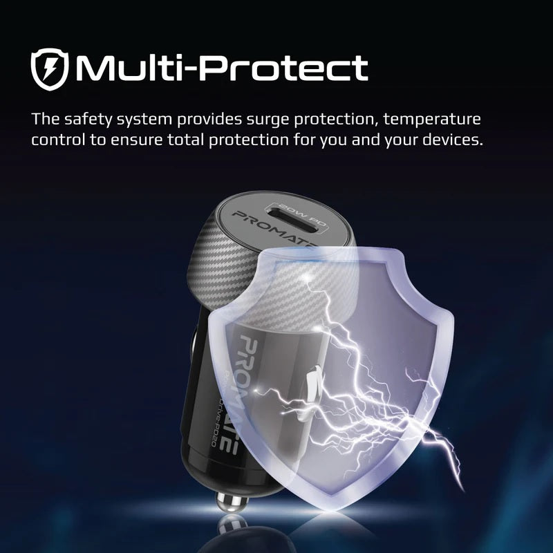 multi-protect surge protection car charger
