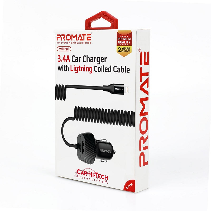 3.4A Car Charger with Lightning Cable
