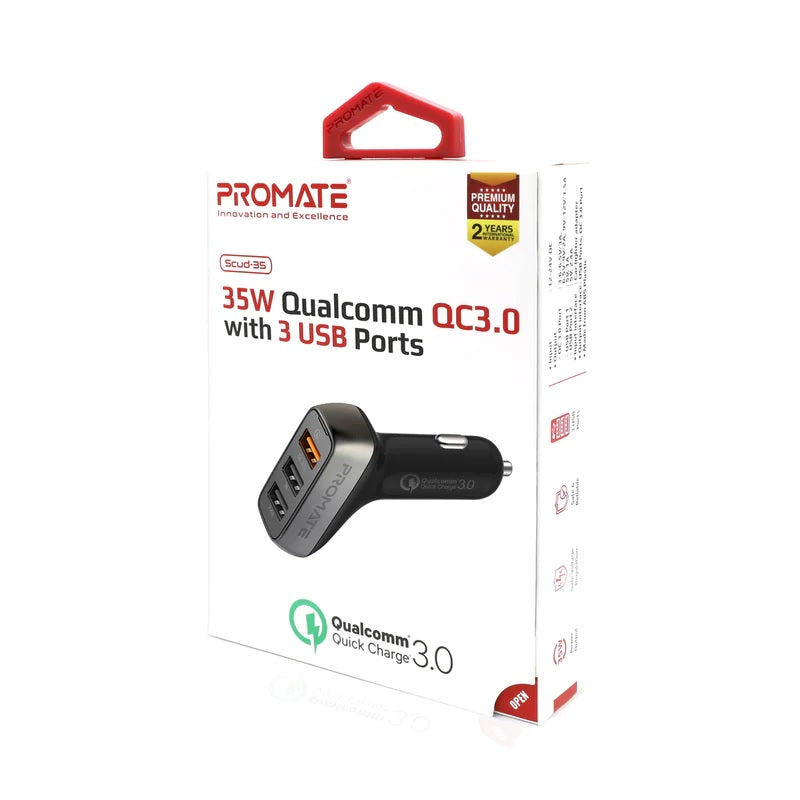 35W Qualcomm QC3.0 USB Port Car Charger