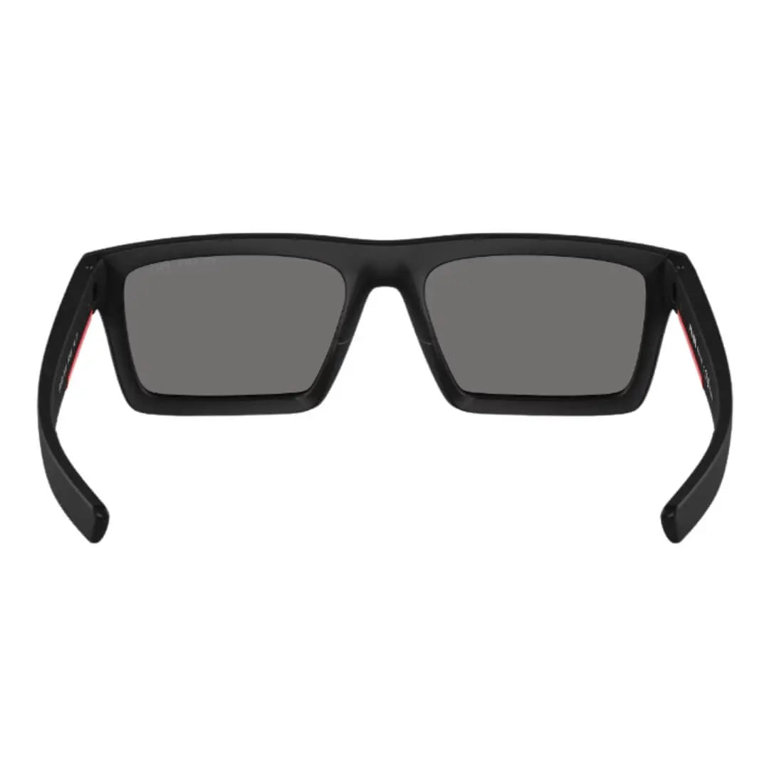 Prada Linea Rossa PS 02ZSU 1BO02G 58 - Back Angle Highlighting Dark Grey Polarized Lenses